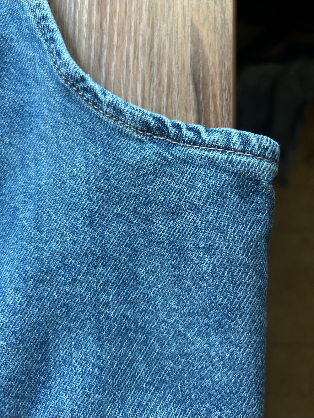 H&M Divided Denim Peplum Blouse Top Dressy - Picture 9 of 13